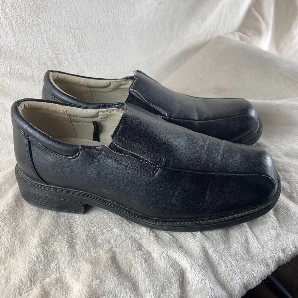 George Mens Size 6 Loafers Black Leather Slip On Cole Dress Shoes READ MORE​